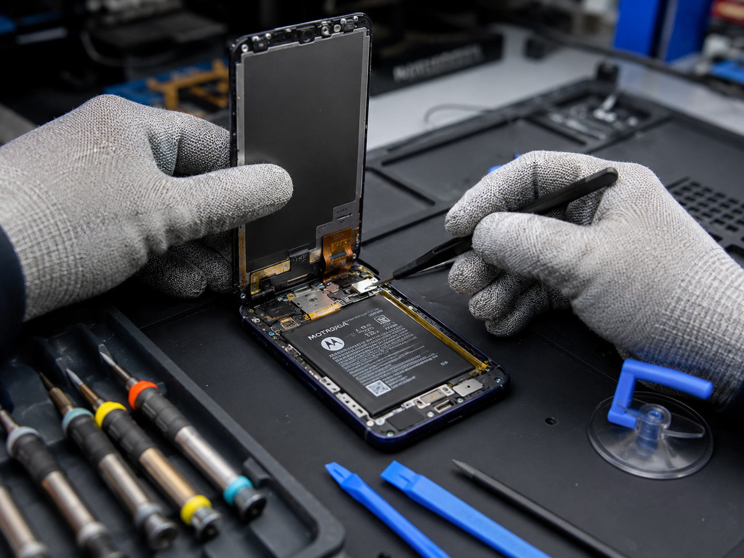 Persona trabajando con tecnología